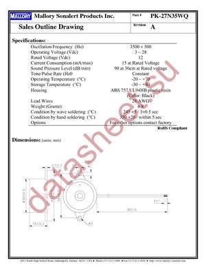 PK-27N35WQ datasheet  